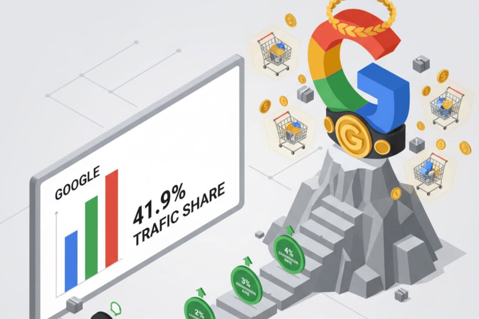 ChatGPT Traffic Underperforms Google in E-commerce Study