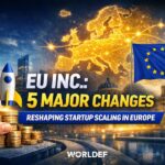 EU Inc. startup scaling in Europe visual showing digital growth and connected ecosystem