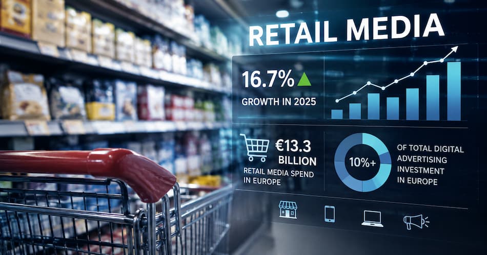 European Retail Media Surpasses €13 Billion as Digital Ad Market Hits Record High in 2025