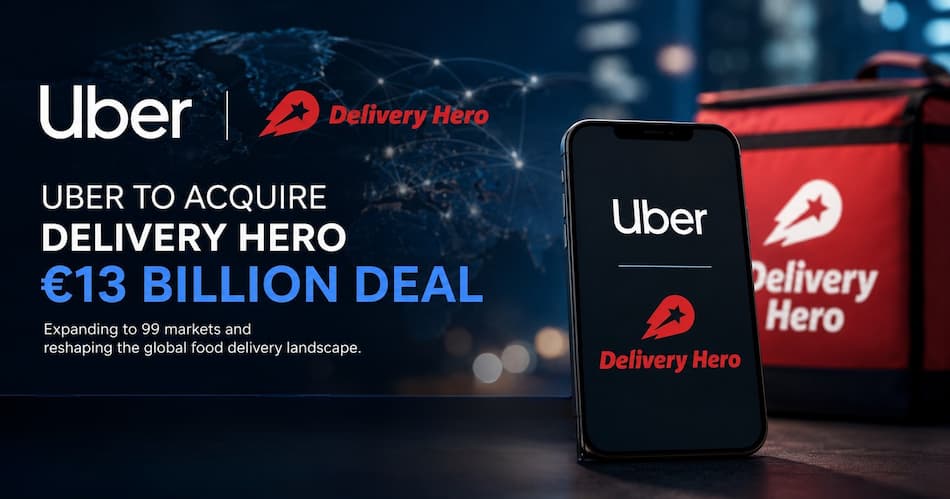 Uber Agrees €13 Billion Acquisition of Delivery Hero to Create Global Delivery Powerhouse